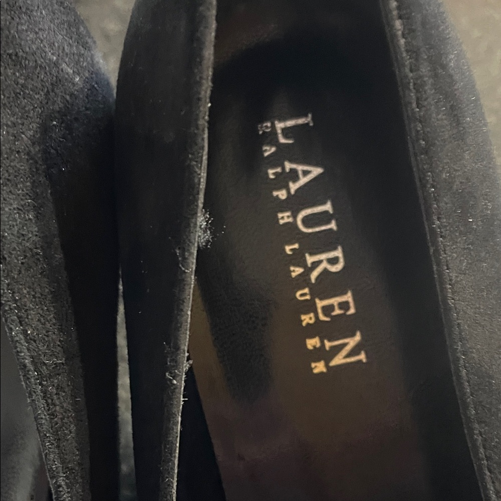 Polo by Ralph Lauren Black Heels 3.5in with Silver Accent - Picture 2 of 11